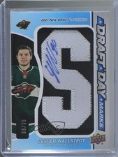 2024-25 Upper Deck SP Game Used Draft Day Marks 8/35 Jesper Wallstedt Auto 1s7i