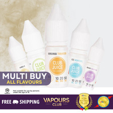 Club Juice Nic Salts E Liquid | 3x10m �9.99 | 5x10ml �13.49 | UK Vape Eliquid