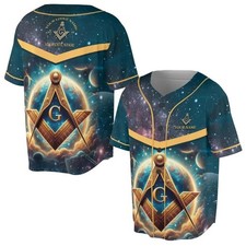 Personalized Freemasonry Mason Galaxy Baseball Jersey S-5XL