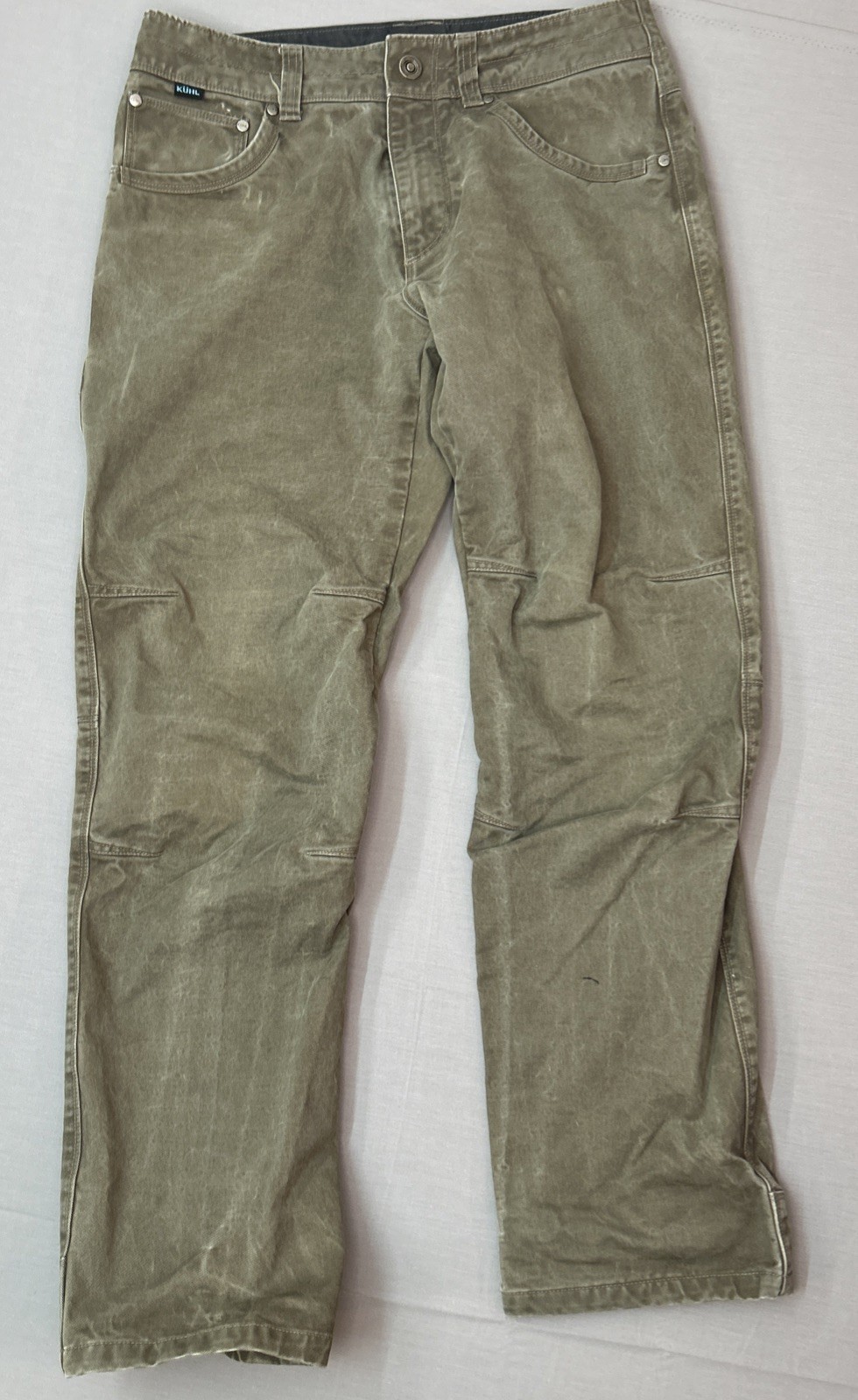 Kuhl Rydr Pants Men's Size 30 X 30 Dark Green Vintage Patina Dye Style 5016