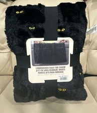 VIRAL TIK TOK COSTCO FAUX FUR HALLOWEEN FALL THROW BLACK CAT