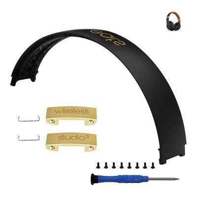 Studio 3 Replacement Headband & Hinge for Beats Black Gold 