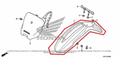 NEW OEM HONDA CRF70 CRF 70 FRONT FENDER RED | eBay