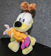 Vintage Easter Garfield  Odie Plush Stuffed Animal Odie Carrying Garfield