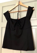 Ladies New Black Wide Strap