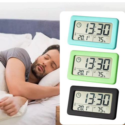 Thermometer Hygrometer Digital LCD Clock Indoor Temperature Humidity Meter - Picture 9 of 16