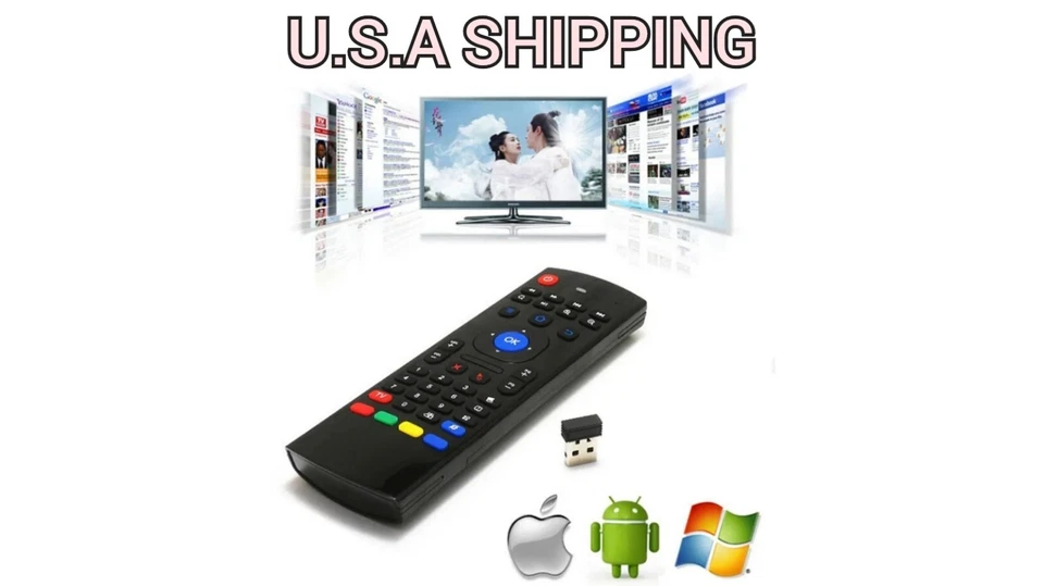 Universal 2.4G USB Air Fly Mouse Keyboard Remote for PC Android Smart TV Box - Image 2 of 4