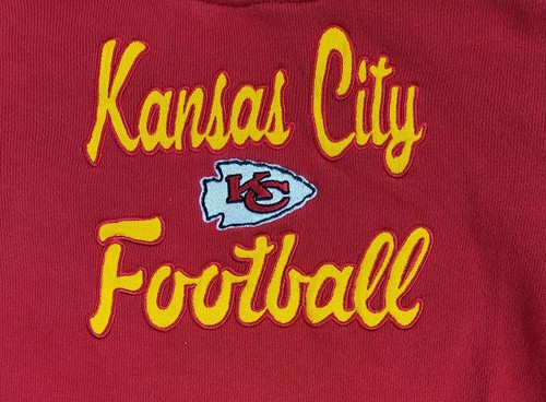 Kansas City Chiefs KC Team Apparel Long Sleeve Embroidered Hoodie Girls M EUC - Picture 2 of 6