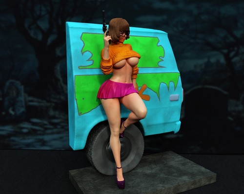Velma Dinkley Sculpture (300mm)/Unpainted/Unassembled/GK/3D Print - Picture 2 of 4