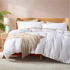 Nestl White Duvet Cover King Size - Soft King Duvet Cover Set, 3 Piece