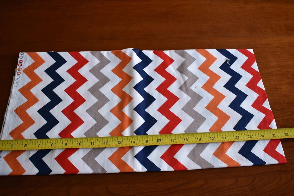 31" Long, Orange Navy Red Gray Chevrons, Riley Blake/"Chevron"/RBD/C320, N2184 - Image 2 of 4