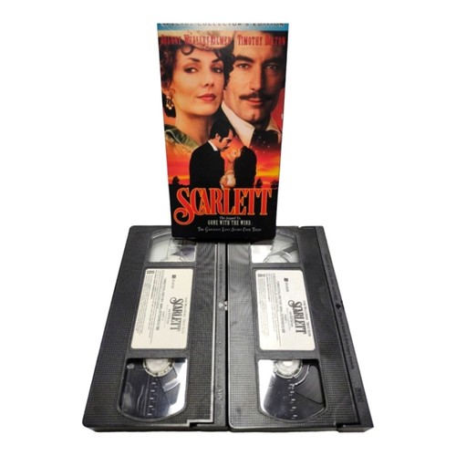 Vntg Scarlett Gone With the Wind Sequel VHS 1997 Tapes with Sleeve Collectible - Picture 4 of 5