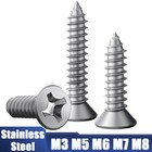 Pozi Countersunk Self Tapping Screws A2 Stainless Steel Tappers M3M4 M5 M6 M7 M8