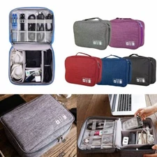 Waterproof Electronic Cord Organizer Cable Bag Travel Digital Cord Case Pouch US