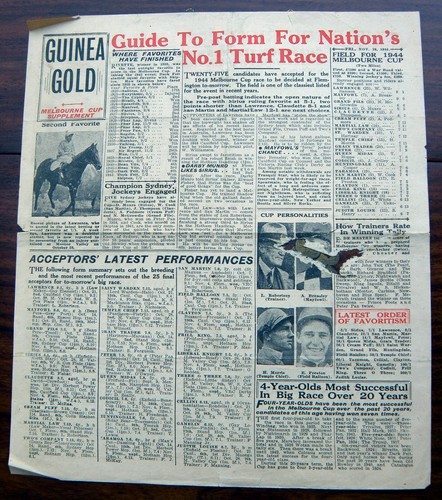 9 RARE WWII Guinea Gold Newspapers + 1944 Melbourne Cup Supplement + More - Picture 9 of 12