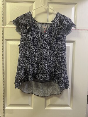 Parker Women s Sleeveless Blouse Top Shirt Stargazer Blue Size S NWT 