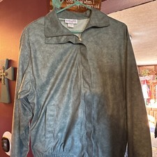 Vintage Leisure Suit M Just For Fun New York Made In Usa Olive Green 90s Look