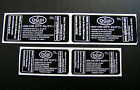 2000 Custom Printed Labels, (1000 each of 2), black ink on white film, Uv Coated