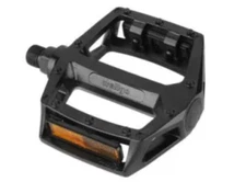 BIKE PEDALS 9/16" BMX Large Platform One Piece Alloy Body BLACK