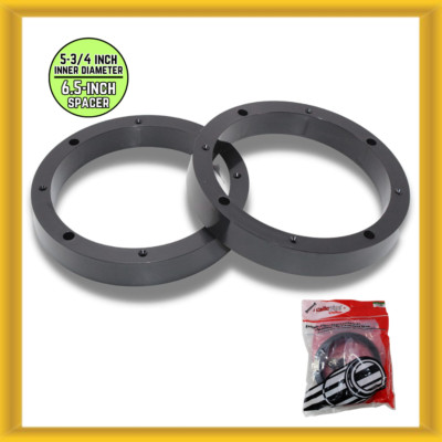 Audiopipe APMBRING6 6.5 inch ABS Plastic Speaker Spacer Rings (PAIR) NEW