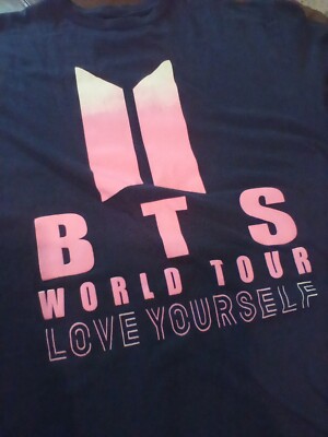 BTS WORLD TOUR2018「LOVE YOURSELF」 BTS World Tour 2018 Love Yourself size M black pink shirt | eBay