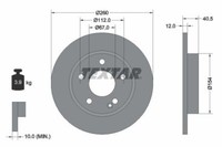2X Textar 92091203 Bremsscheibe FüR MERCEDES-BENZ