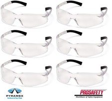 6 PR ZTEK S2510S CLEAR Protective Safety Glasses Sport Work Eyewear ANSI Z87