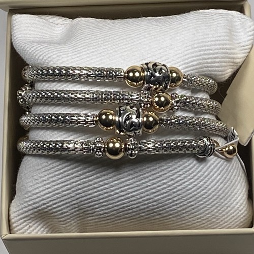 LESEZEICHEN filigranes Silber Armband mit goldfarbenem Akzent NEU - Bild 10 von 11