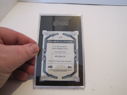2022 TOPPS FINEST STAR WARS ANGELIQUE PERRIN AUTO PUR REF 193/299 #FA-AP SGC 10 - Picture 7 of 9