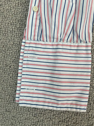 Abercrombie Long Sleeve striped pink and blue medium button down* - Picture 4 of 7