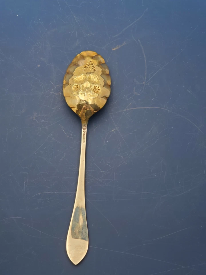 Old Colony de Watson, cuchara de bayas de plata de ley con cuenco Goldwash Foto 3 de 4