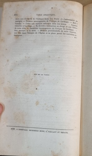 Livre relié SAINT CYPRIEN et l'église d'afrique au III e siècle FREPPEL 1873 - Imagen 8 de 8