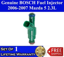 Single Re-Manufactured Genuine Bosch Fuel Injector For 2006-2007 Mazda 5 2.3L