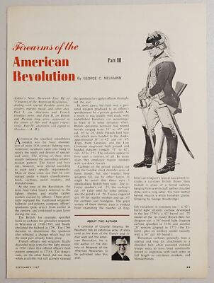 1967 Magazine Photos Article Firearms of the American Revolution George Neumann
