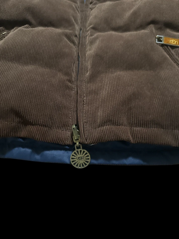 Nice Kids UGG Reversible Corduroy Style Jacket Brown/Blue Size 7/8 Unisex - Image 3 of 4