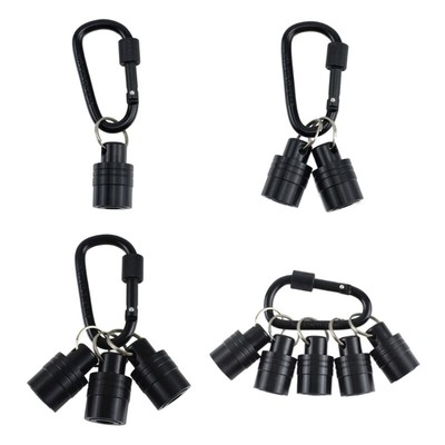 Portable Drill Bit Carriers with Black Carabiners Holders for Easy