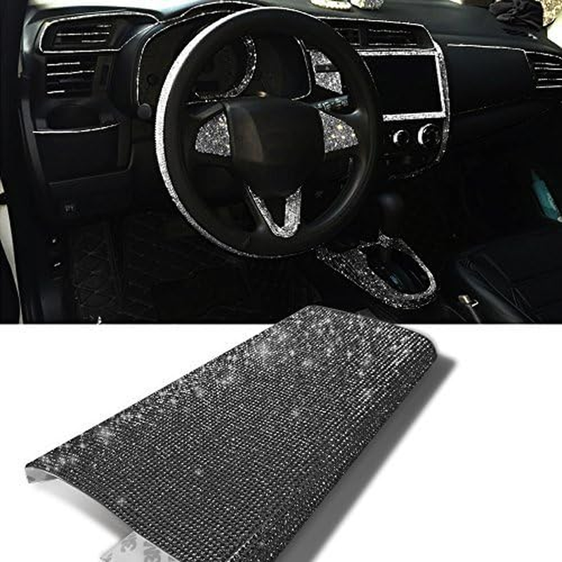9.4 X 8 Inch Bling Car Trim Self-Adhesive Rhinestone DIY Decoration Sticker Car