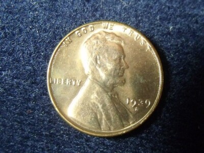 1939-S 1C BU GEM Lincoln Cent WHEAT PENNY FRESH FROM AN ORIG ROLL FREE SHIP  B-4