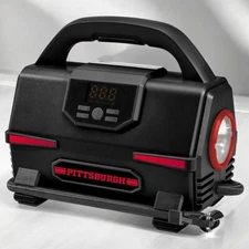 12V/120V LED Dual Power Car Tire Inflator Electric Pump Air Compressor 100 PSI