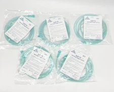 MSS 5-Pack Soft Nasal Oxygen Cannulas - Adult, 7ft Tubing, Comfort Fit, Green
