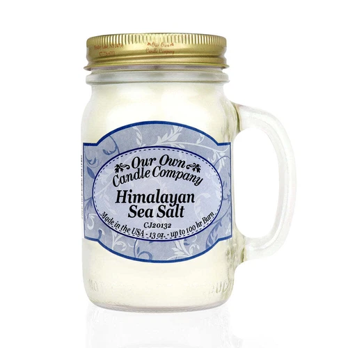 Our Own Candle Company Large Mason Jar HIMALAYAN SEA SALT white cleanse relaxing