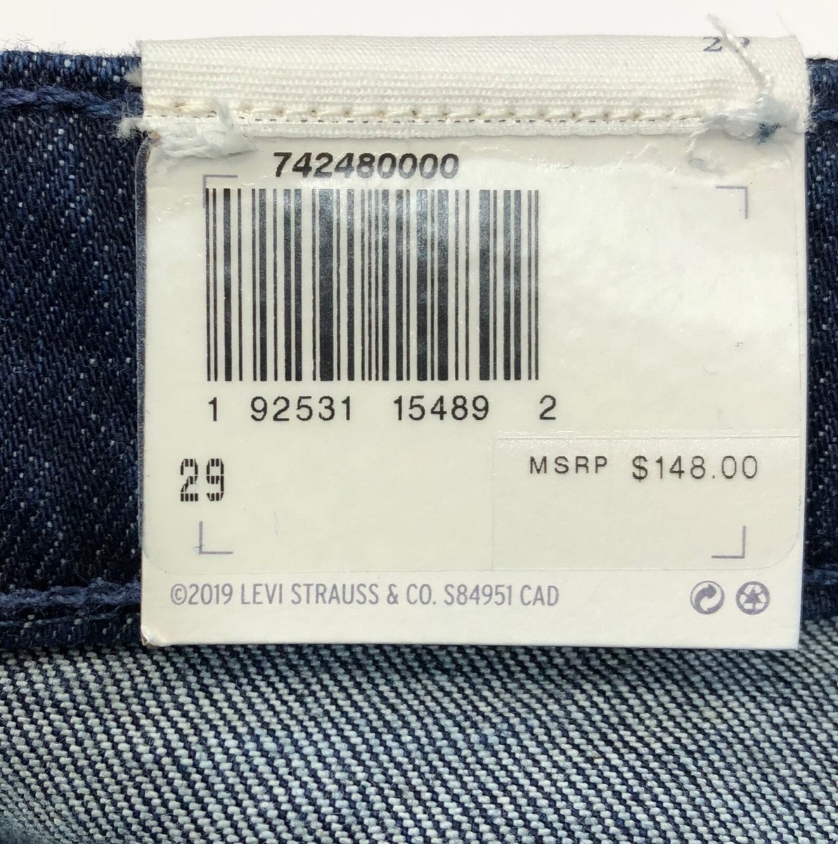 Levi's Made & Crafted LMC Jeans Button Front Pencil Skirt Sky