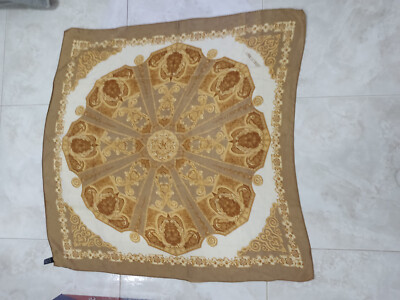 Foulard Vintage ENRICO COVERI En Soie 100% - Dimensions 87x90 Cm - Noir - Occasion