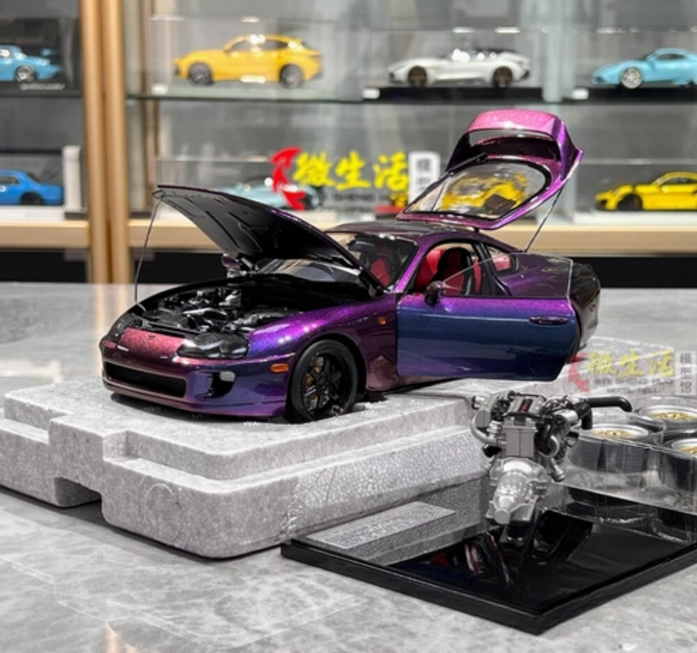 WHELART 1:18 Toyota Supra A80 Alloy Diecast Model Car Toy