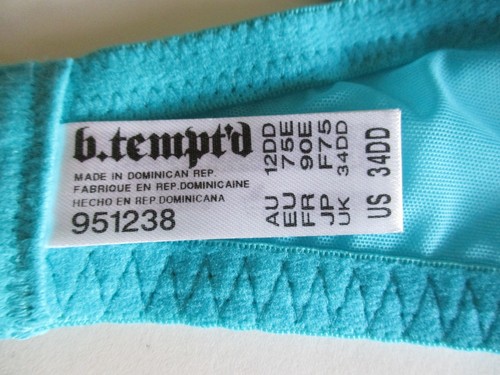 b.tempt'd by Wacoal Love Triangle Lace Underwire Bra 951238 34DD $40.00 NWT - Picture 8 of 10
