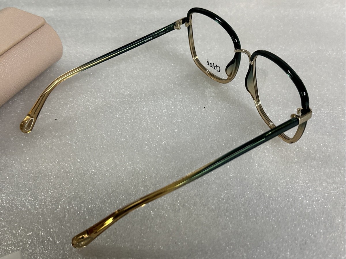 玄重♡Chloe♡ NEW Chloe CH0034O 010 Green Blue Frame Eyeglasses 53-18-140