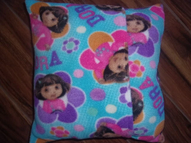 DORA THE EXPLORER -BABY-BLANKET-FLEECE-CROCHET-EDGE & PILLOW COVER HANDMADE - Image 4 of 4