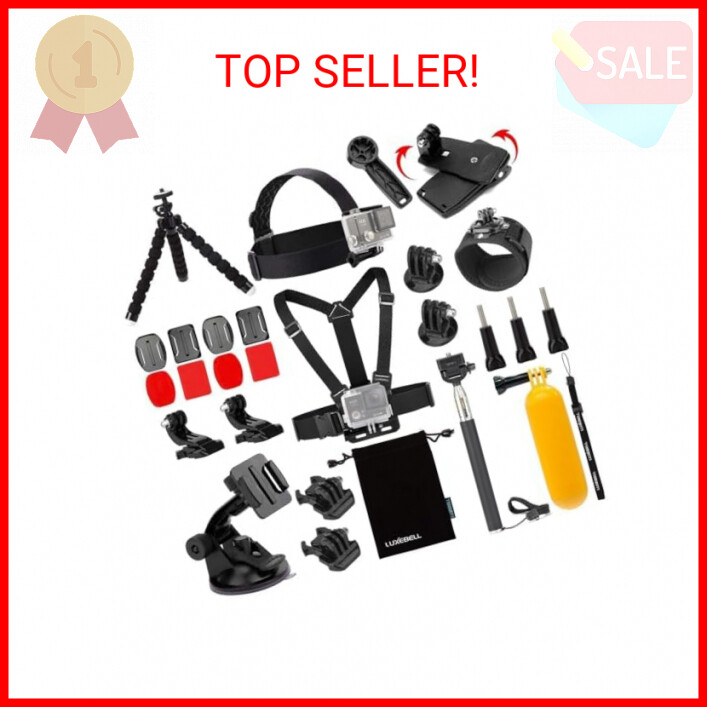 Luxebell Accessories Kit Compatible with AKASO EK5000 EK7000 and GoPro Hero Action Cameras-image