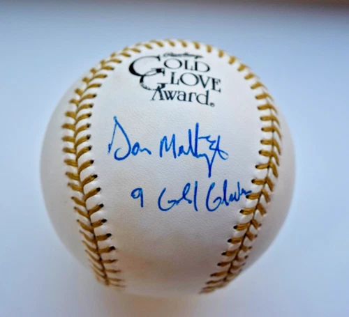 Don Mattingly Autographed Signed Gold Glove Award Baseball  9 Gold Gloves