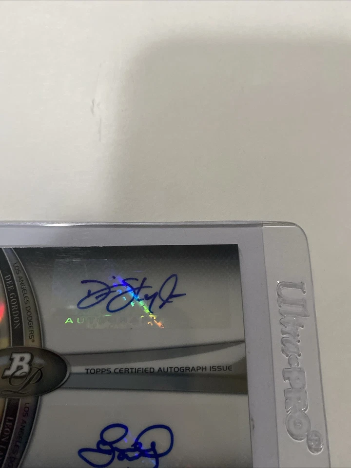 Bowman Platinum 88/89 2011 doble automático Dee Gordon Leon Landry #DAC-GL Dodgers Foto 4 de 4